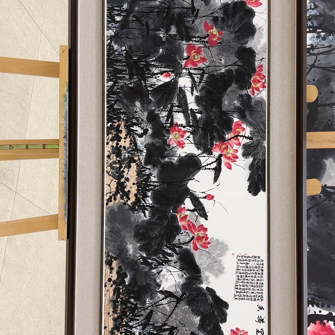 书法版画亲笔签名带框版画