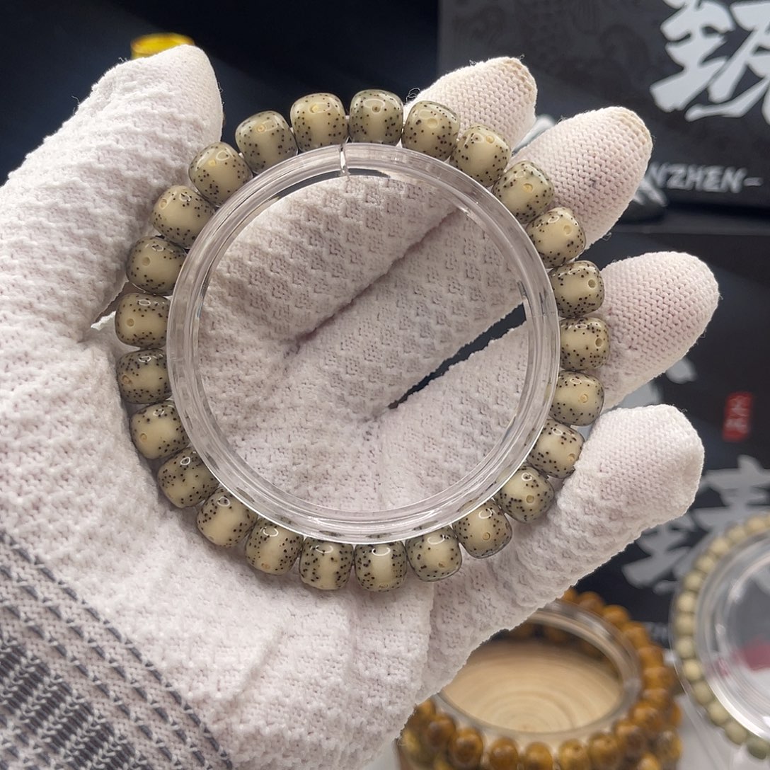 星月菩提手串石玉一线天月朗星稀9×8