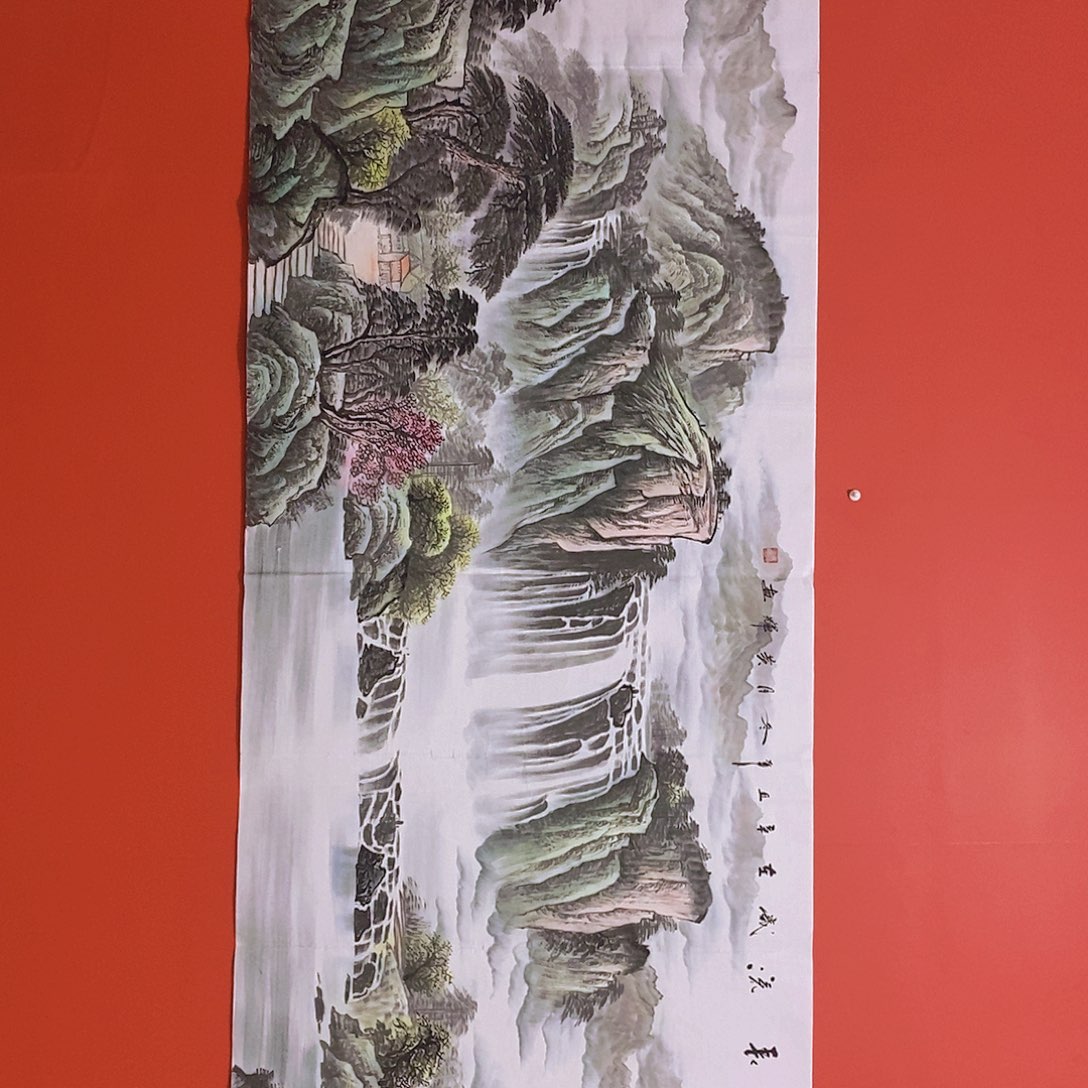 国画山水风光秀丽风光