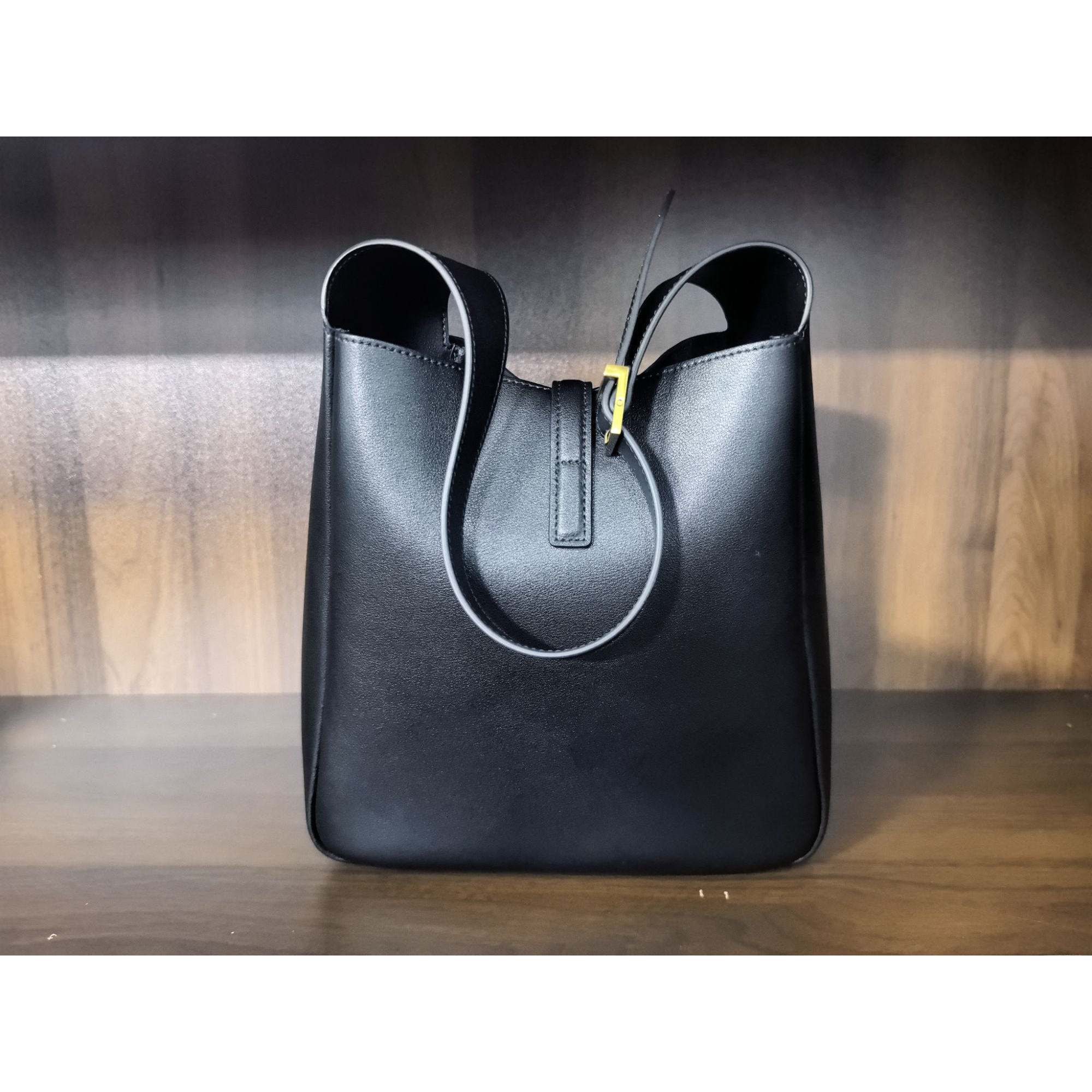 薇薇手工真皮包2005-24-黑色-长24x高24-yshobo单肩桶-A27