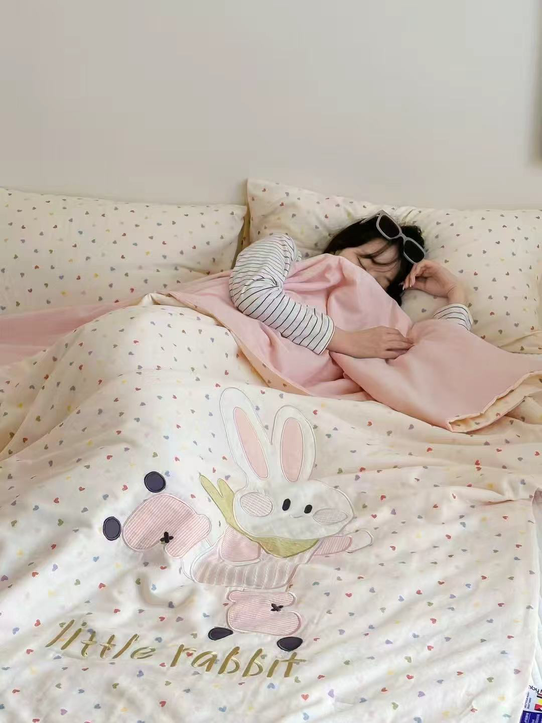 设计师原创纯棉全棉母婴A类刺绣工艺款夏凉被春秋被可机洗亲肤