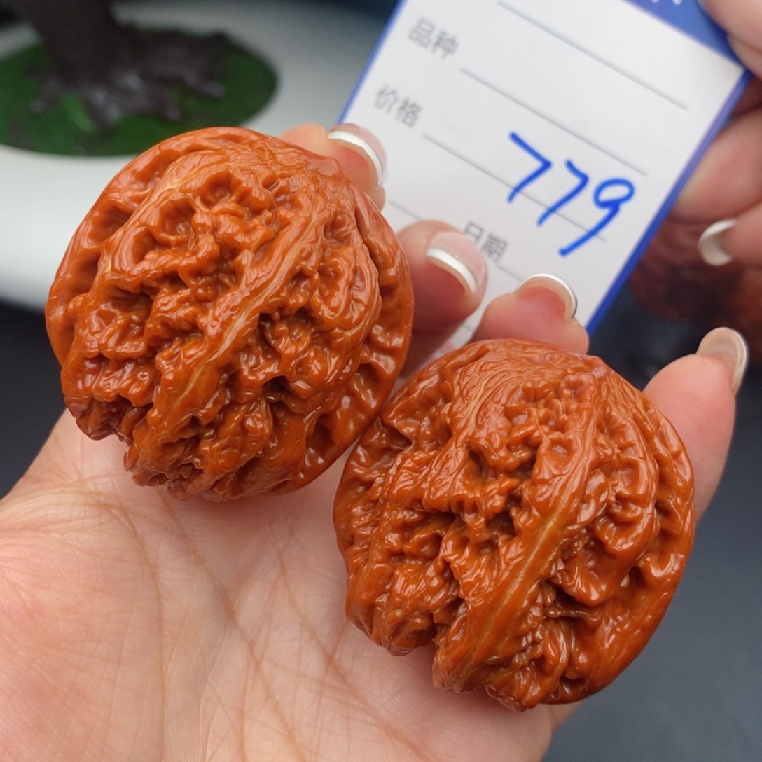 文玩核桃把件42粗筋779