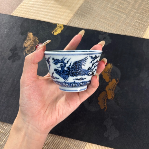 【宣乐沐谷】青花龙凤樽杯