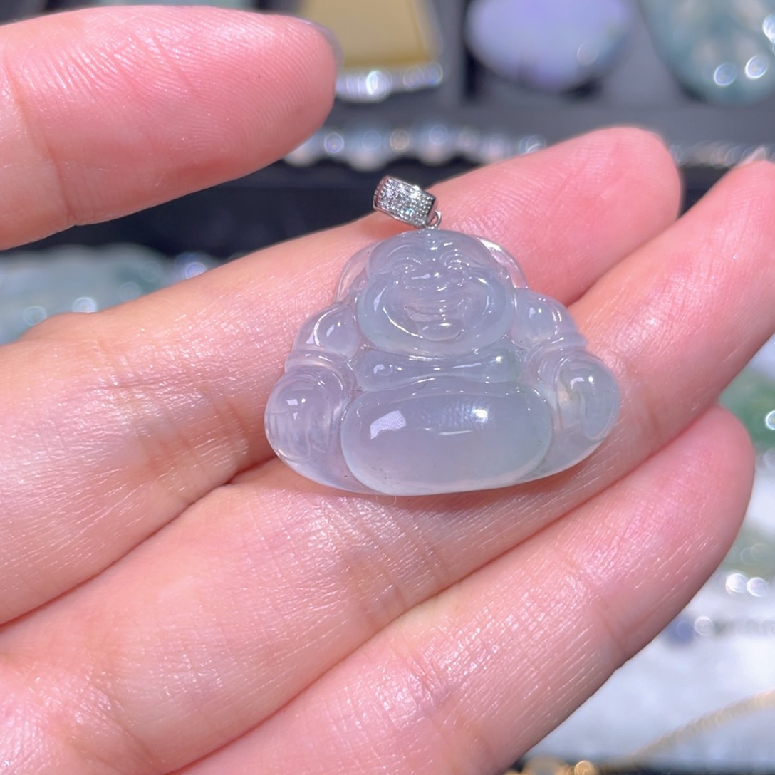 翡翠18K金镶嵌颈饰翡翠