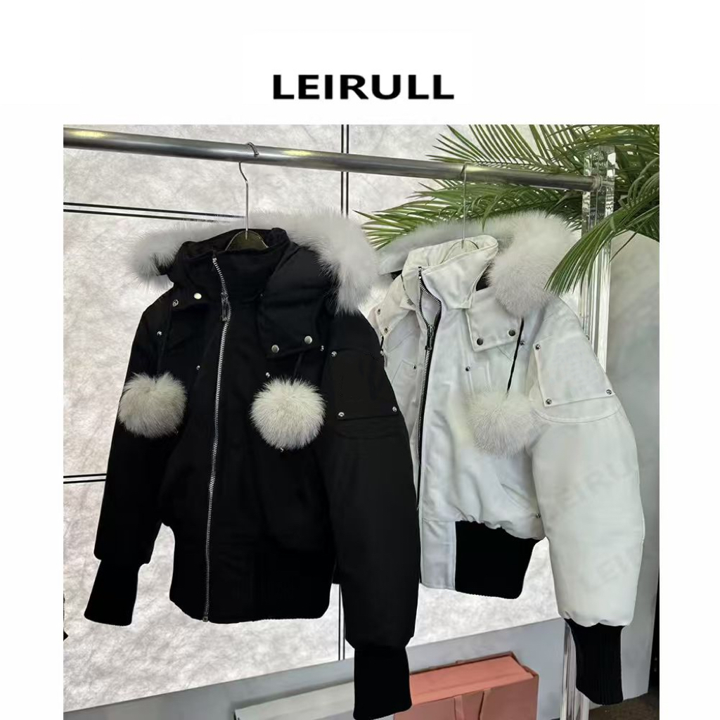 【蕾子】03短款毛球 狐狸毛领羽绒服（毛领可拆卸）