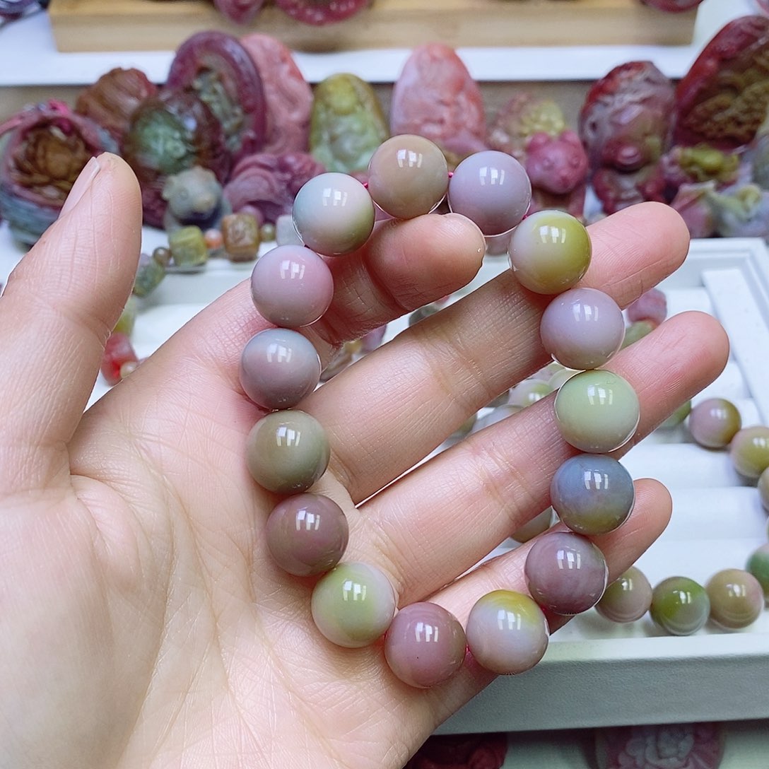 玛瑙/玉髓盐源玛瑙手链未镶嵌