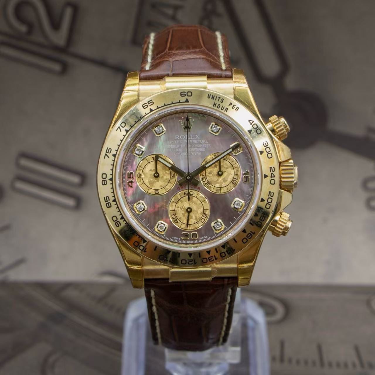 未使用 Rolex/劳力士 迪通拿/咖贝母/116518/40mm/全套