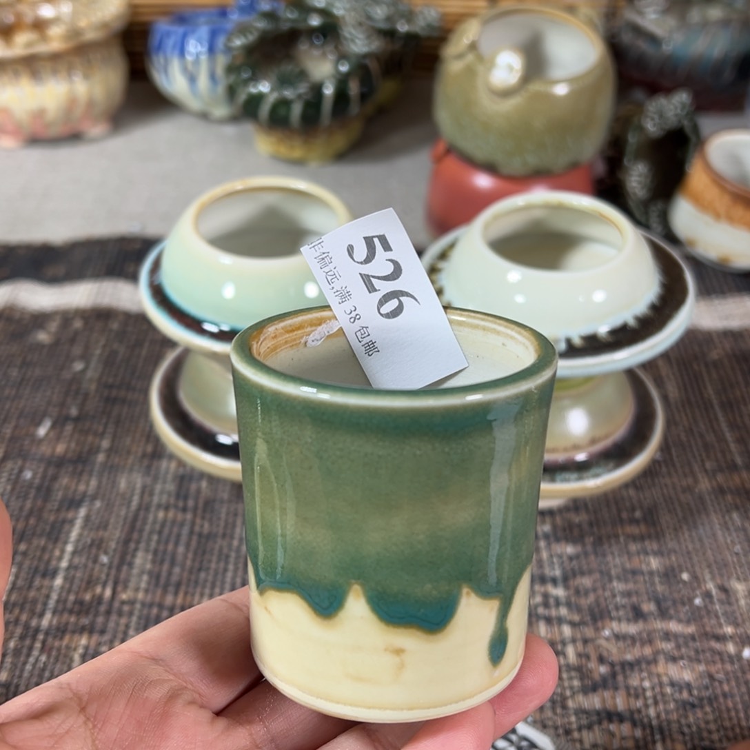 陶瓷口5高6 景德镇手工花盆