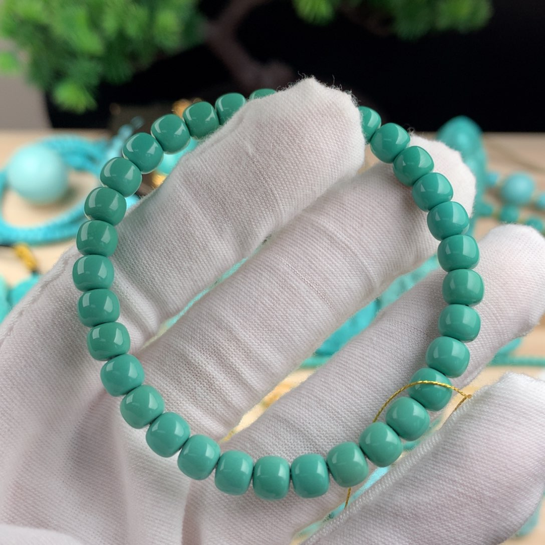 绿松石单圈手串卡6.2未镶嵌