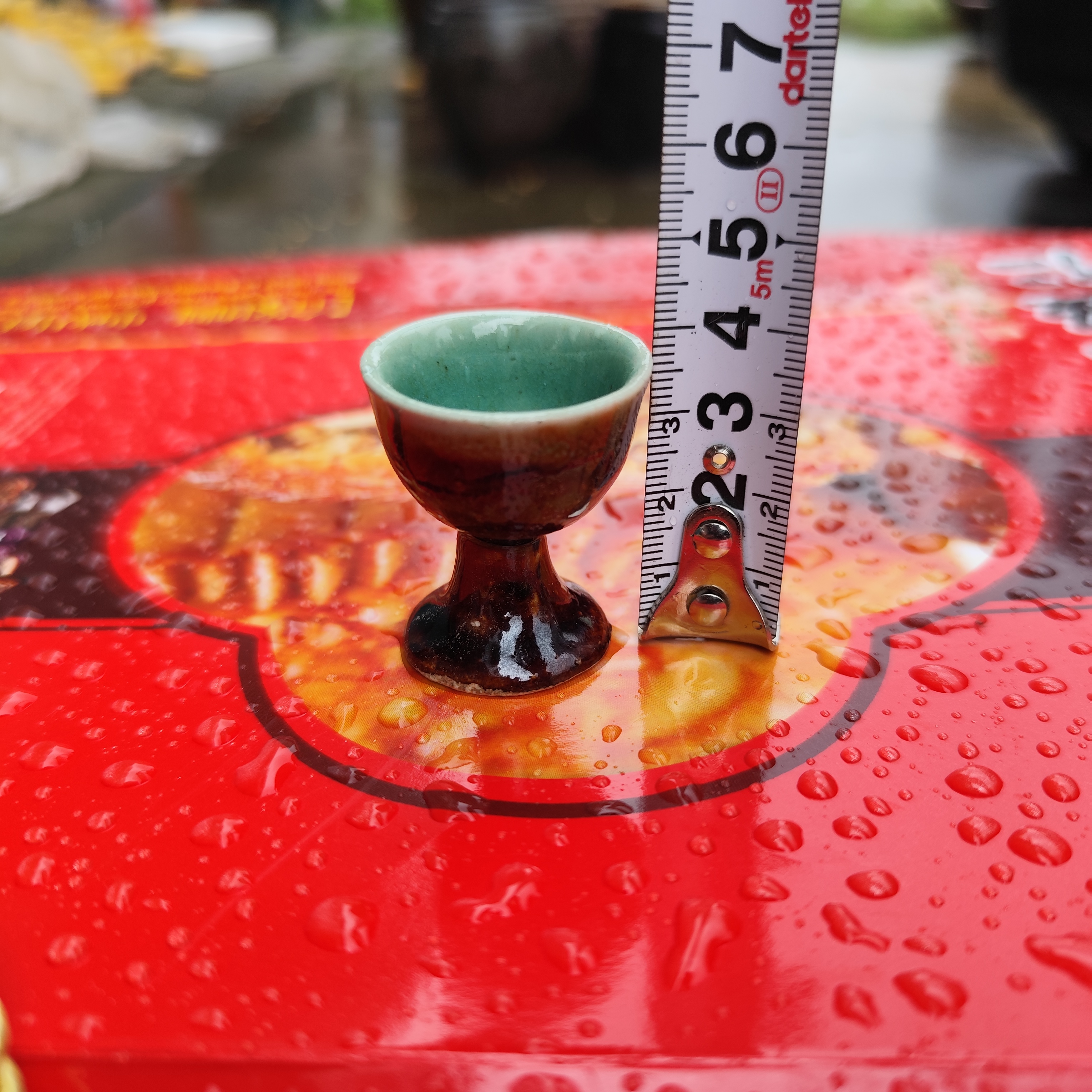 1个怀旧五六七十年代的老酒盅，老式酒杯子，非常小2钱杯钧瓷酒杯子