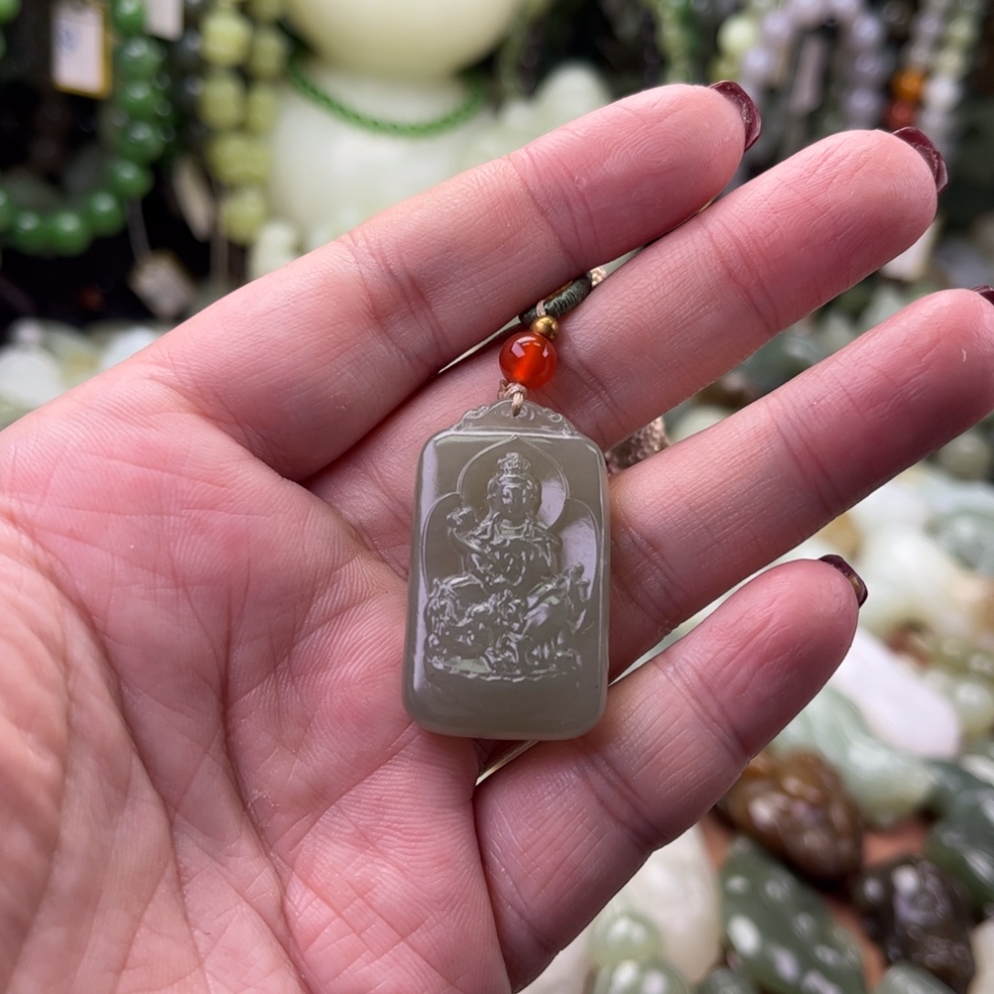 和田玉未镶嵌吊坠(不含链)
