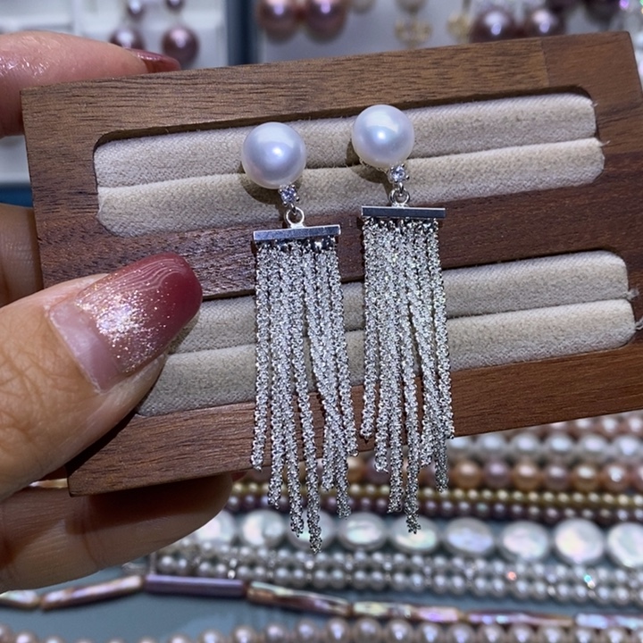 银S925镶嵌淡水珍珠珠宝首饰