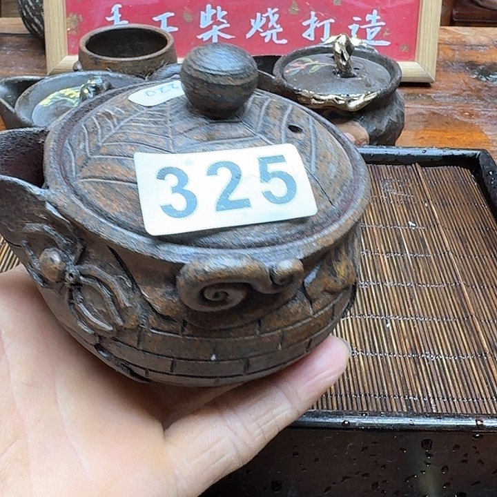 纯手工制作粗陶茶具