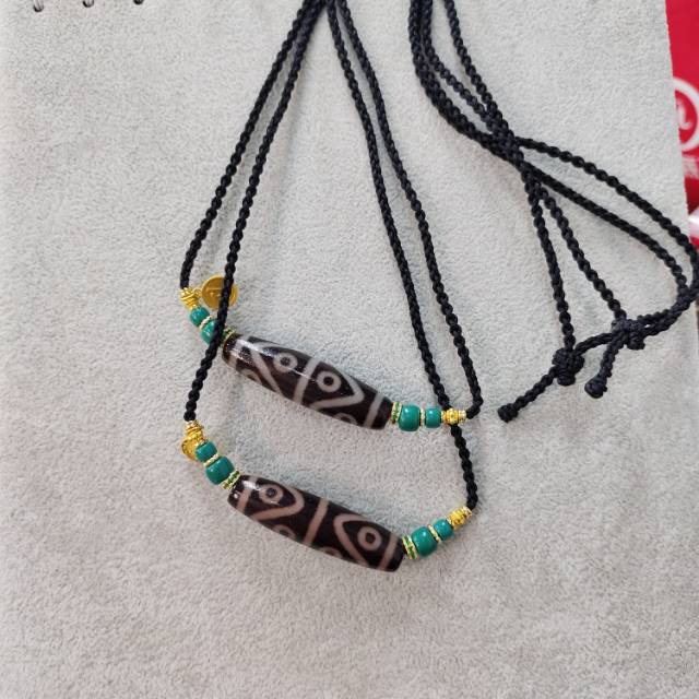 【曹美丽精选】H62255-玛瑙diy脖挂（水纹八眼）-多样性发其一13*48mm