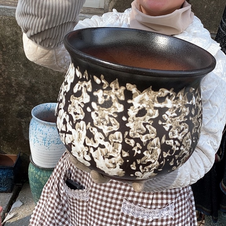 紫砂花盆正品口25高22