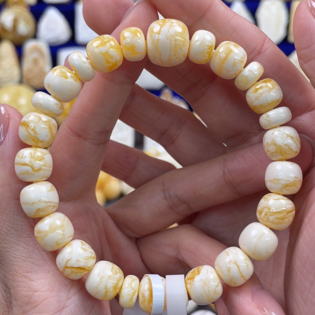 蜜蜡裸石未镶嵌琥珀蜜蜡手串卡10mm