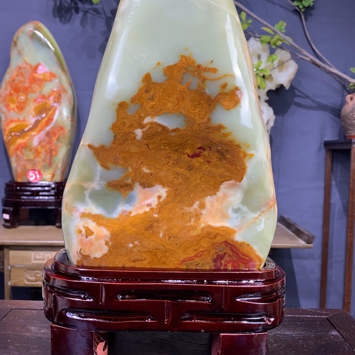 石材伊朗古青石摆件