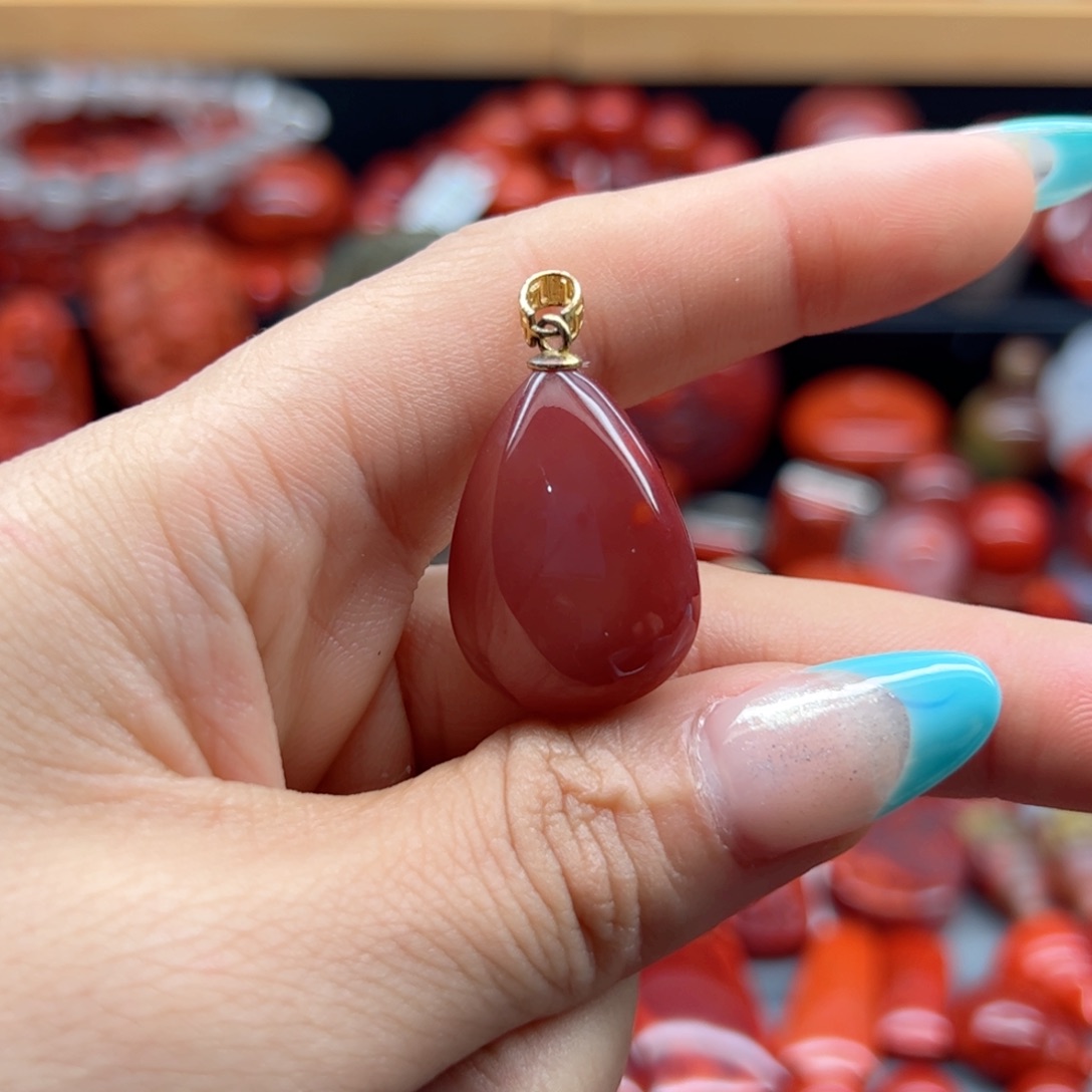 南红玛瑙配饰银S925镶嵌