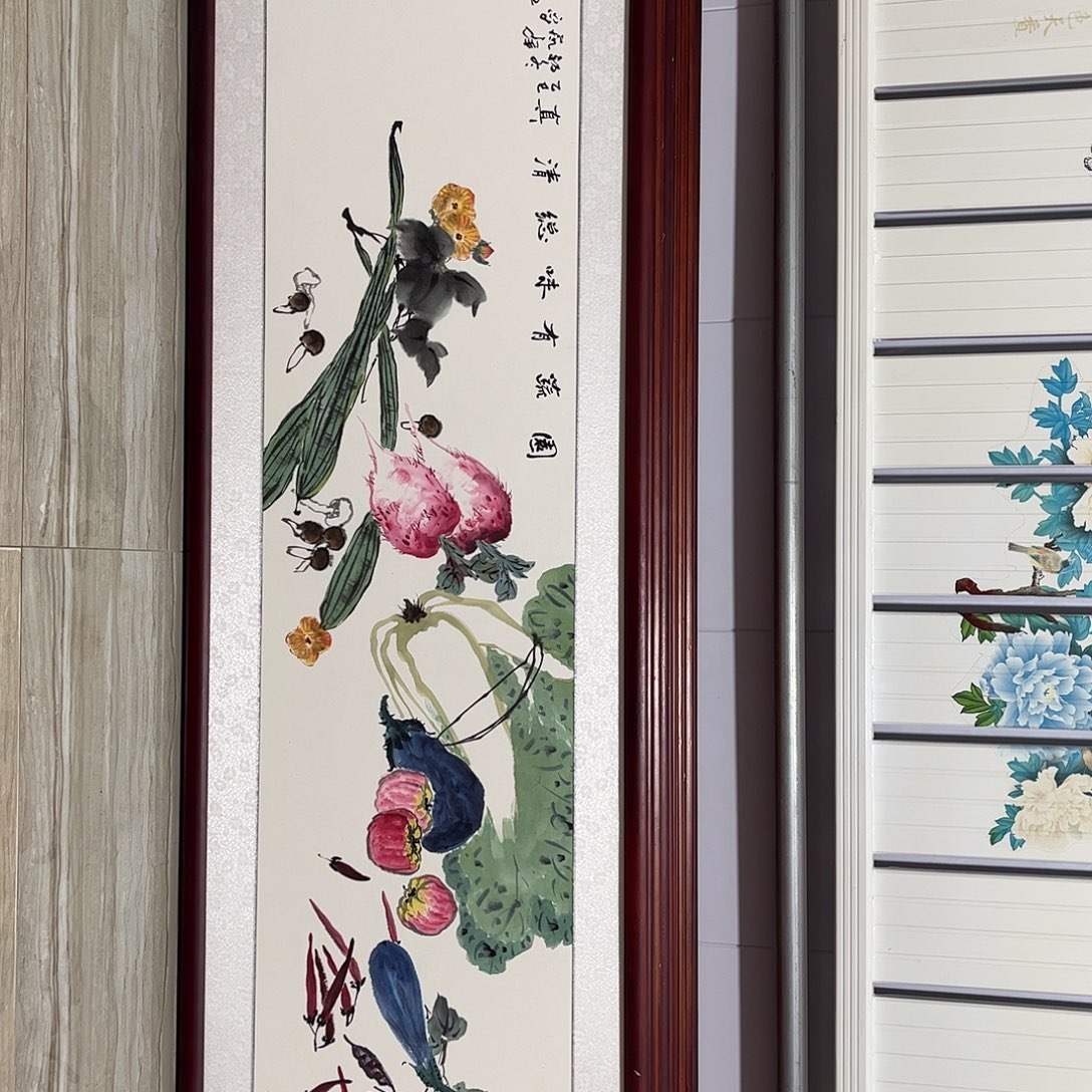 国画书画作品带框163×48