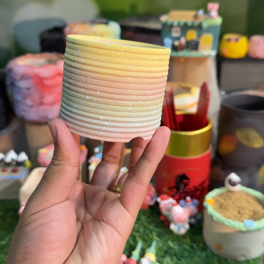 么么茶系列手工花盆