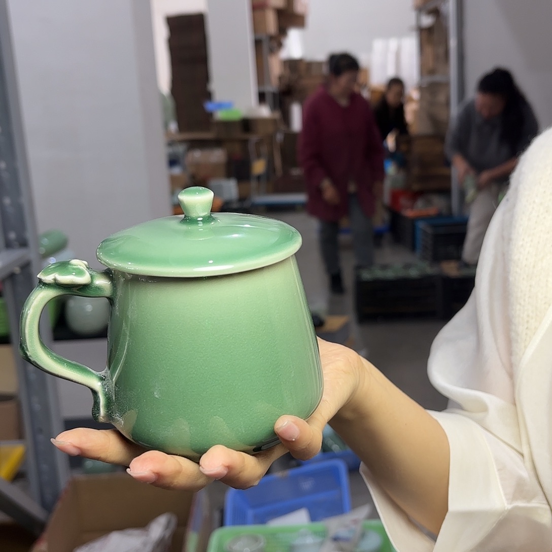 龙泉云间青瓷小米茶器