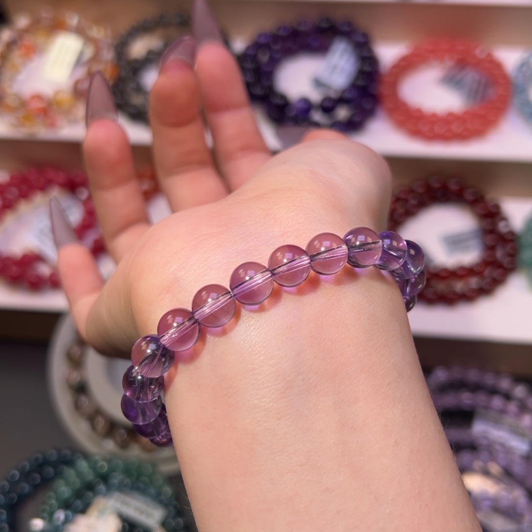 手串未镶嵌水晶收藏级玻利维亚紫水晶8mm