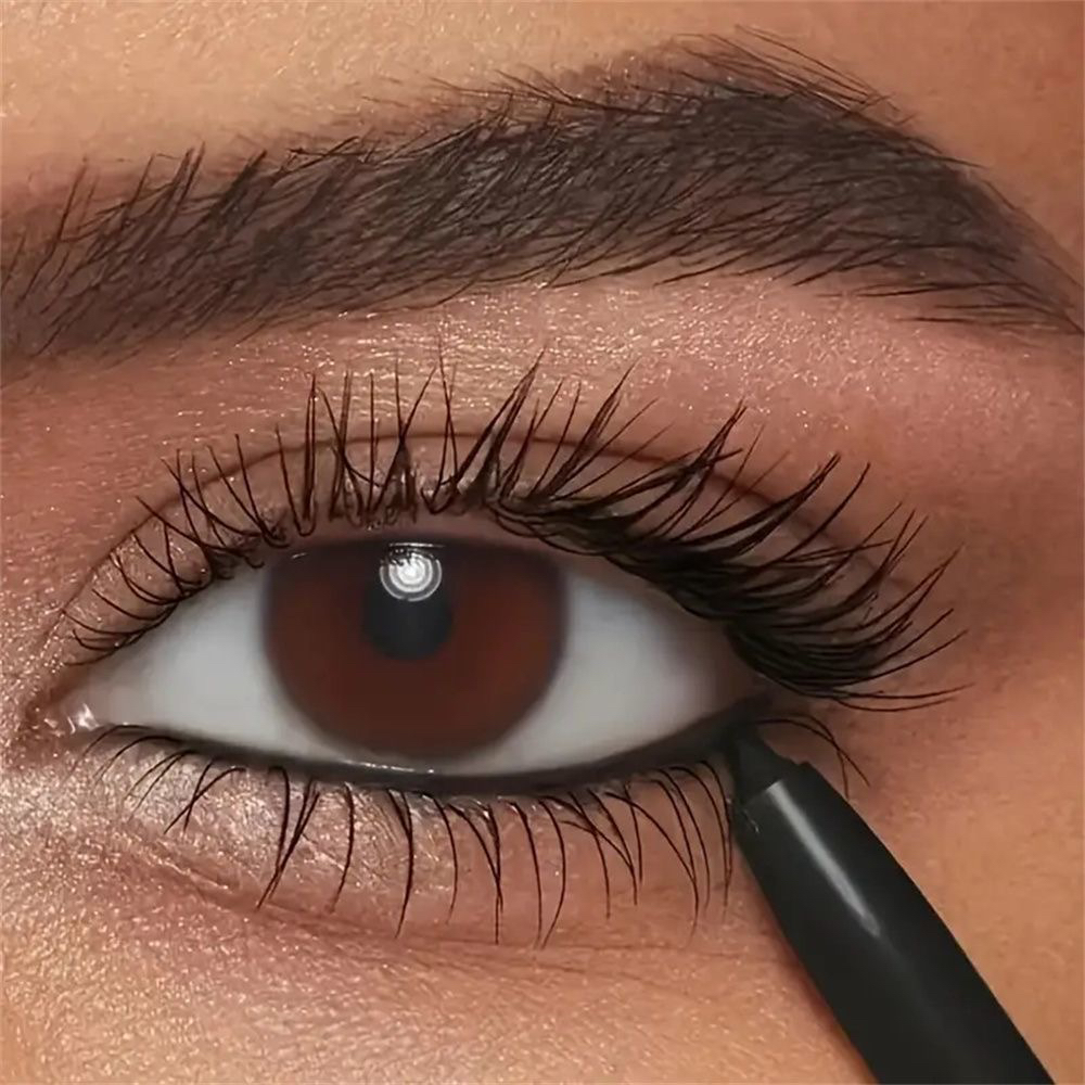 立体持妆防水双头笔黑色速干滋润纤长持久不晕染护理组合极细