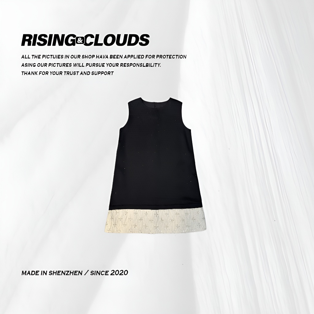 RISING CLOUDS莎莎【羽露】满钻显瘦百搭2025春季背心裙110176