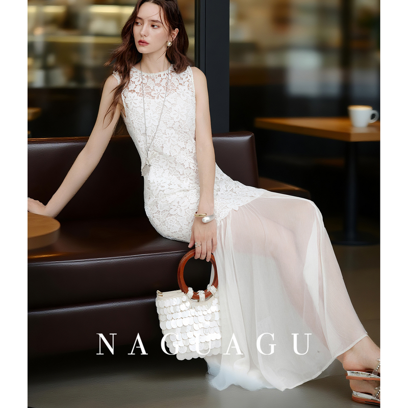 【浅夏栀梦】重工蕾丝绣花女装连衣裙FY2LQ1092-A