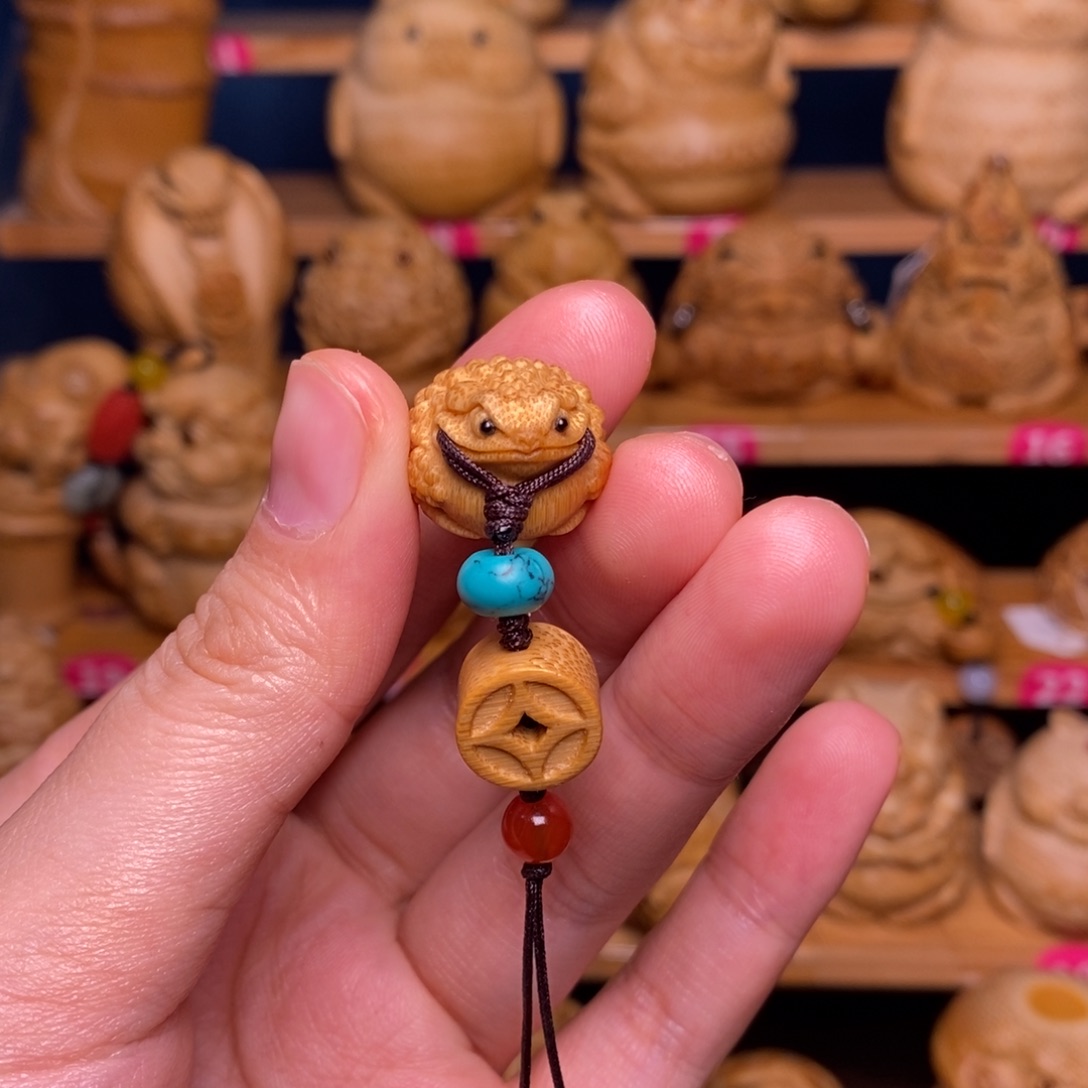 赵***格竹小金蟾竹雕小挂件