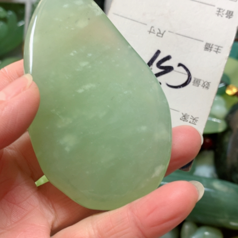 蛇纹石玉手把件未镶嵌