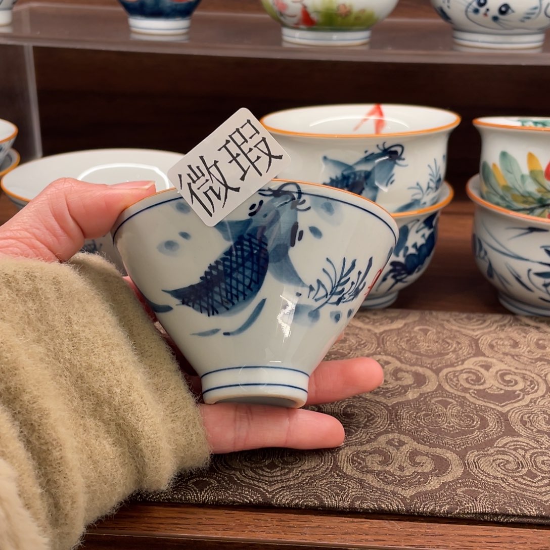 有瑕釉下彩纯手绘