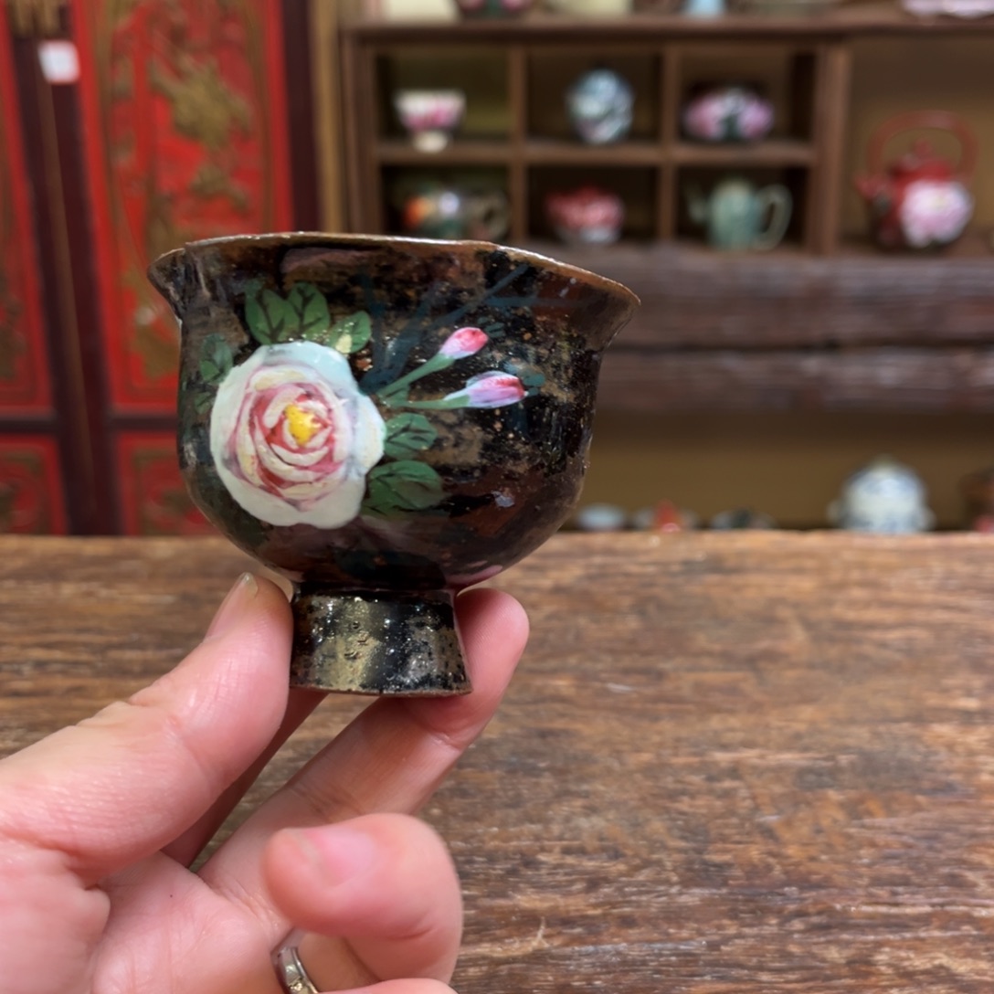 柴烧手工手绘陶瓷