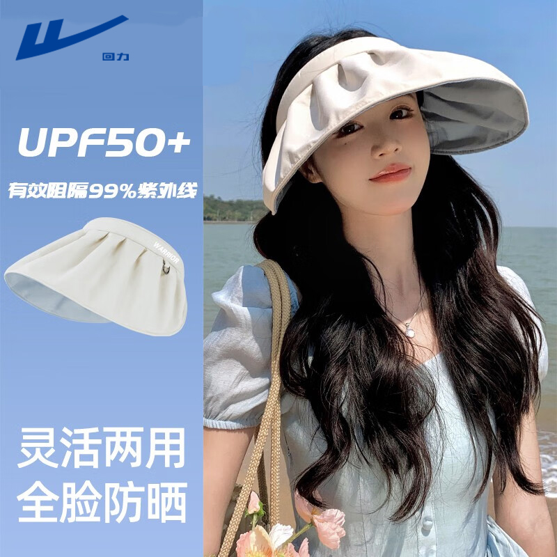 Warrior/回力遮阳帽夏季户外遮阳空顶帽防紫外线贝壳帽时尚百搭新商品图