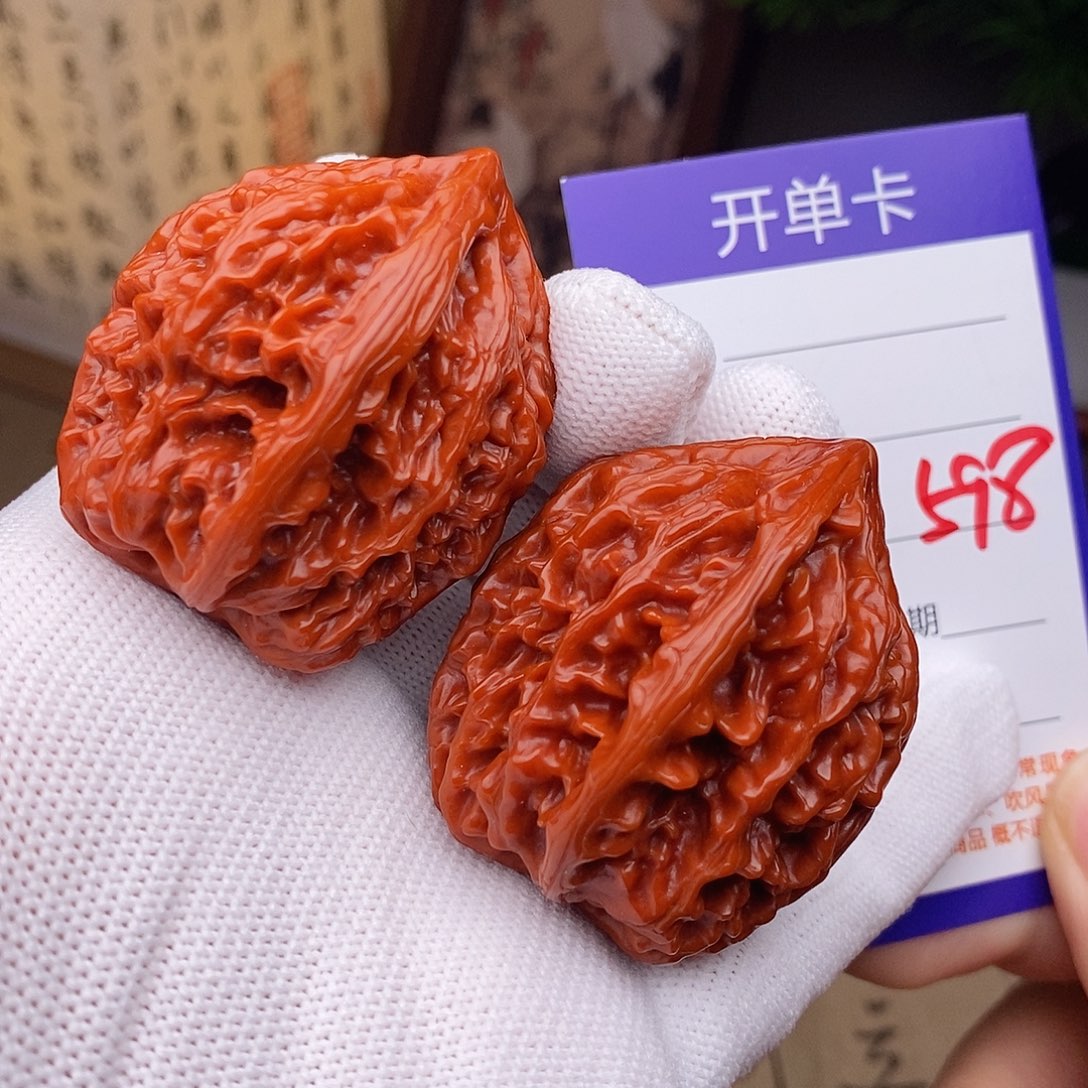 文玩核桃把件39鸡心598