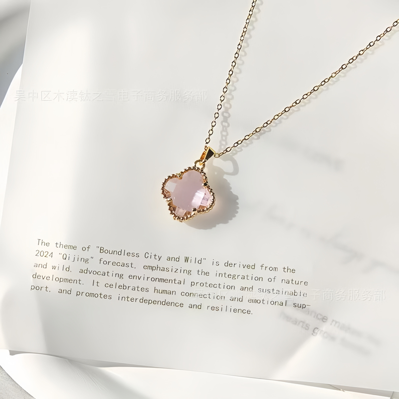 钛钢项链 气质轻奢时尚百搭小众简约旋转百搭坠链XL9593