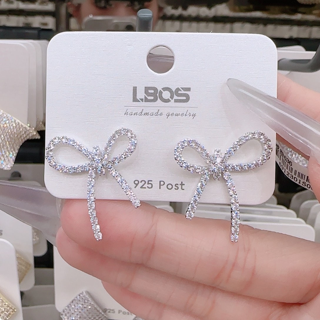 锆石铜合金925银耳环