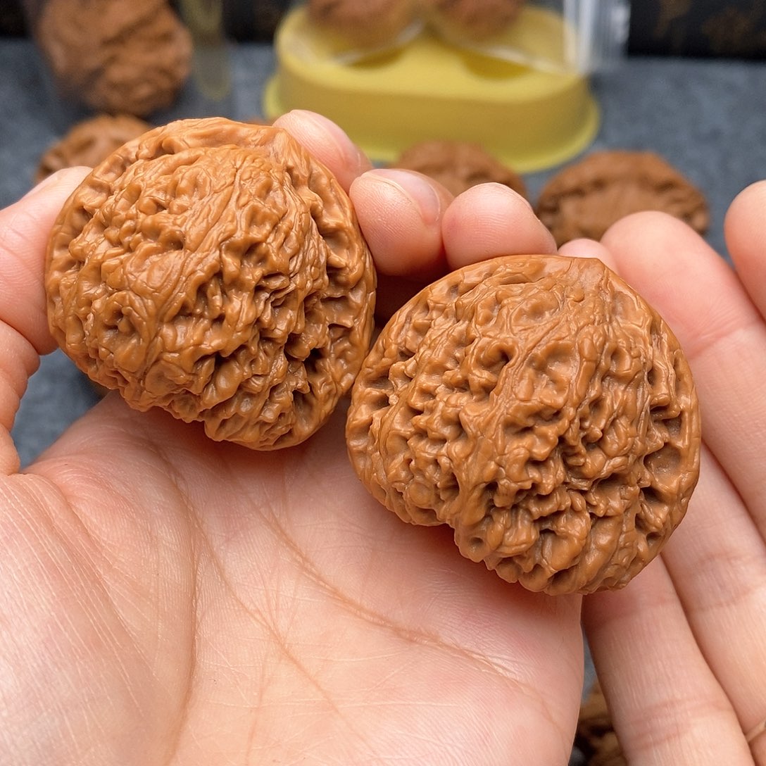 文玩核桃把件远*客三角南疆44尺