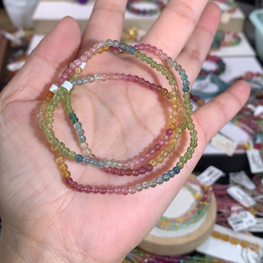 碧玺手链未镶嵌多样性发其一