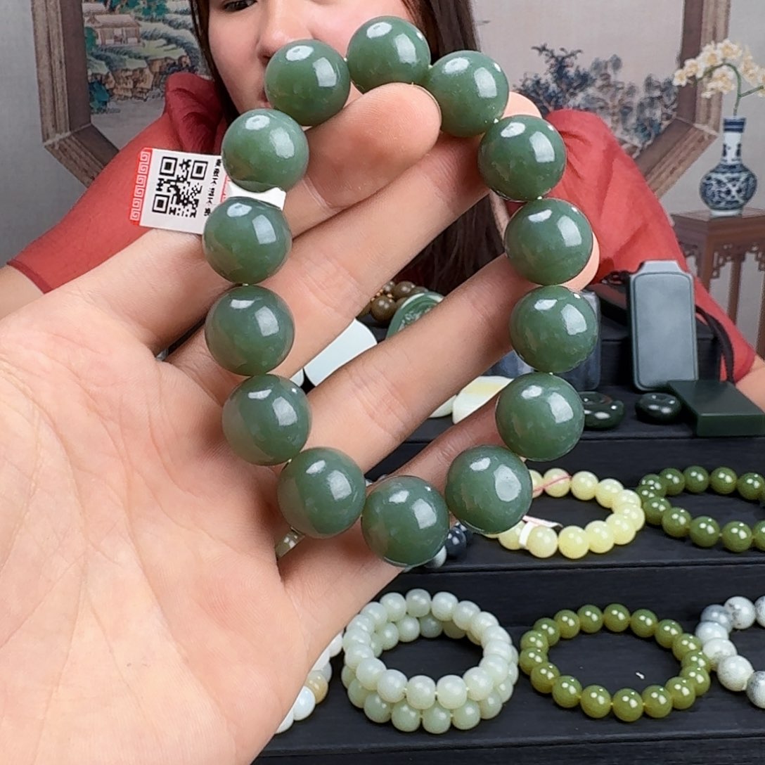 手链未镶嵌和田玉和田玉新疆且末蓝卡16