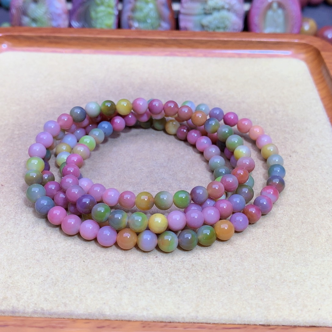 玛瑙未镶嵌手链盐源