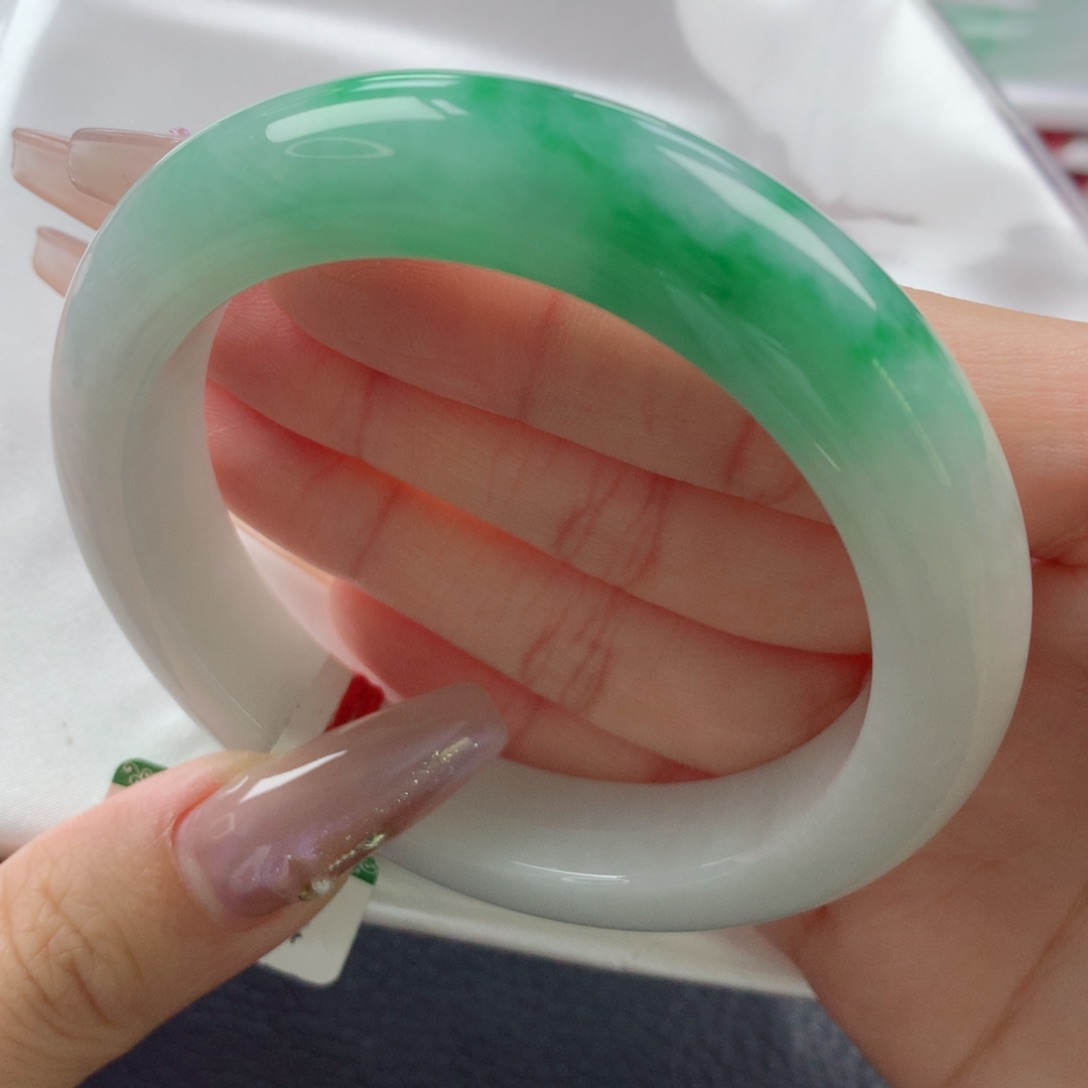 未镶嵌手镯翡翠缅甸天然翡翠A货56.8