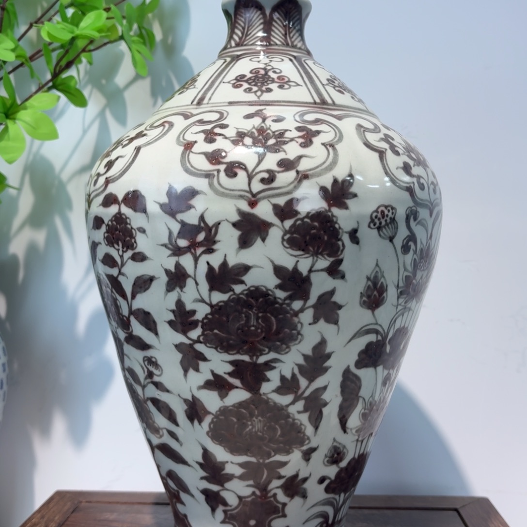 好***分瓷摆件瓷器工艺品摆件釉里红