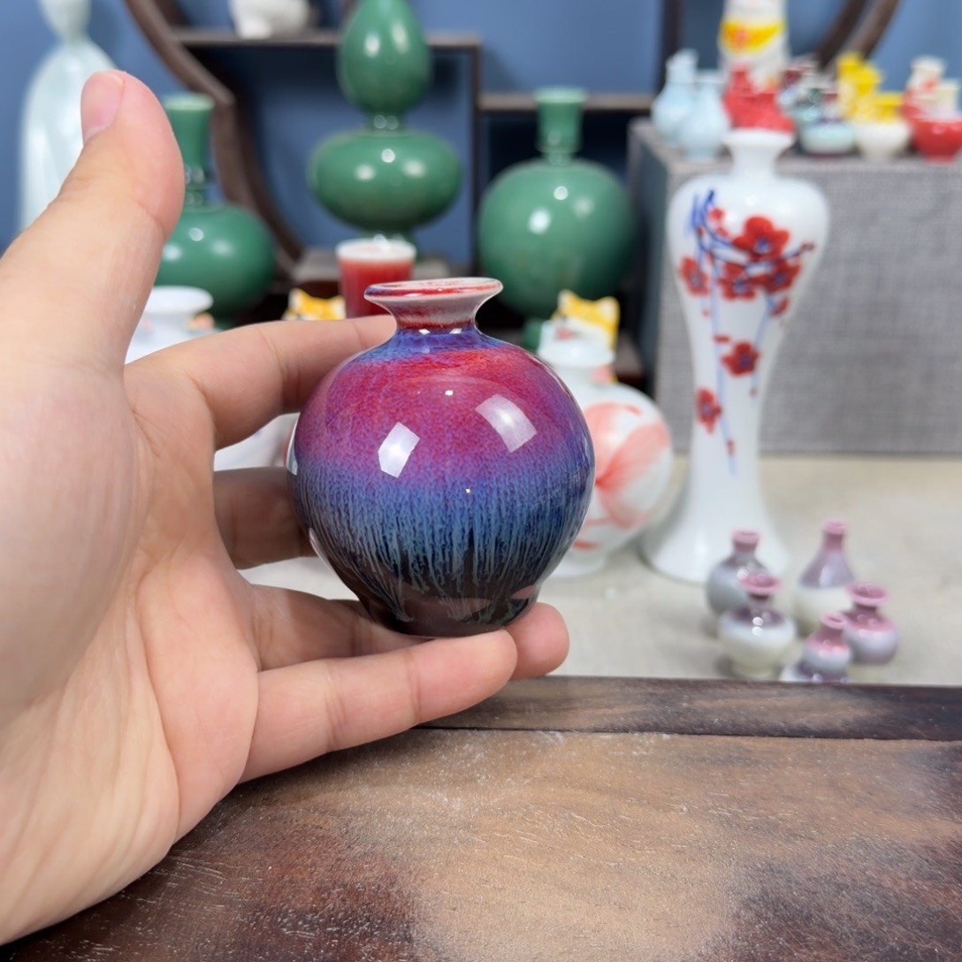 陶瓷手工小花器摆件