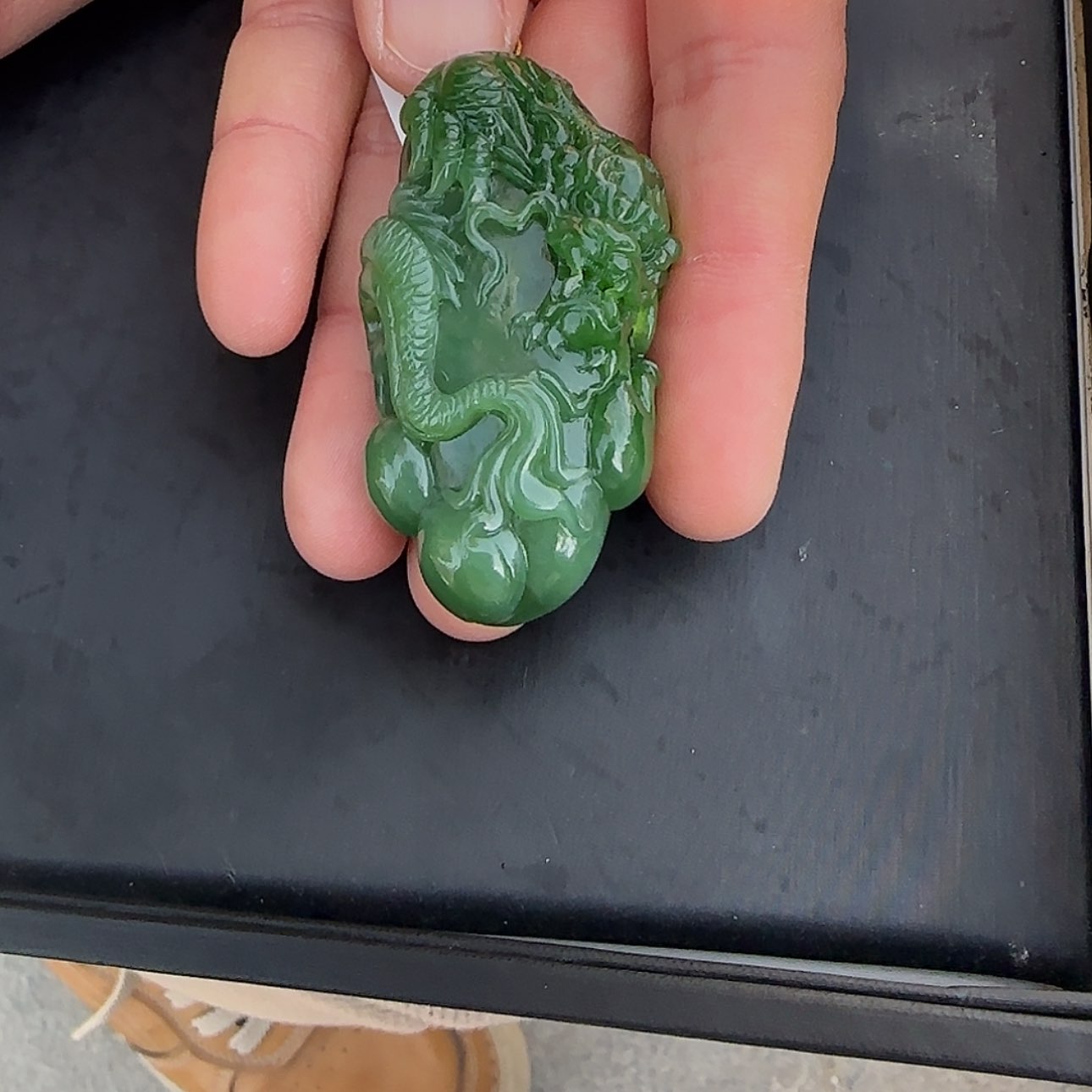 【闪购商品】和田玉颈饰未镶嵌碧玉龙吊坠