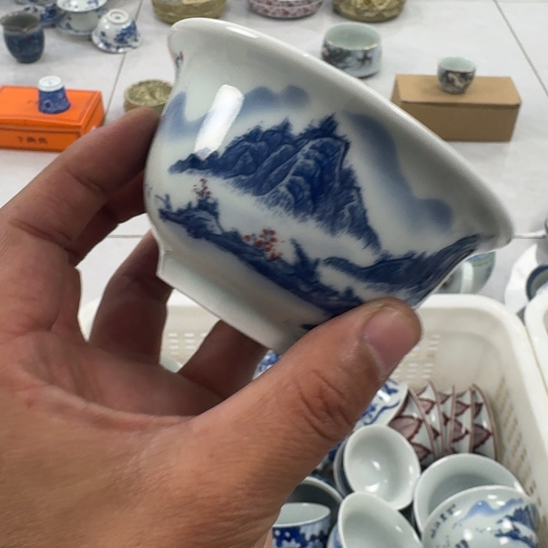 摆件万里山川主人压手杯