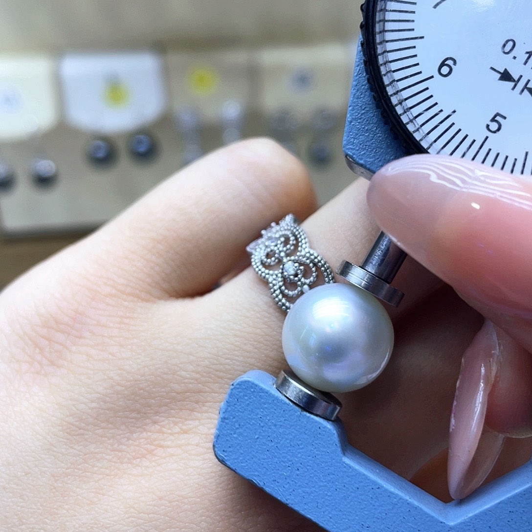 海水珍珠戒指银S925镶嵌