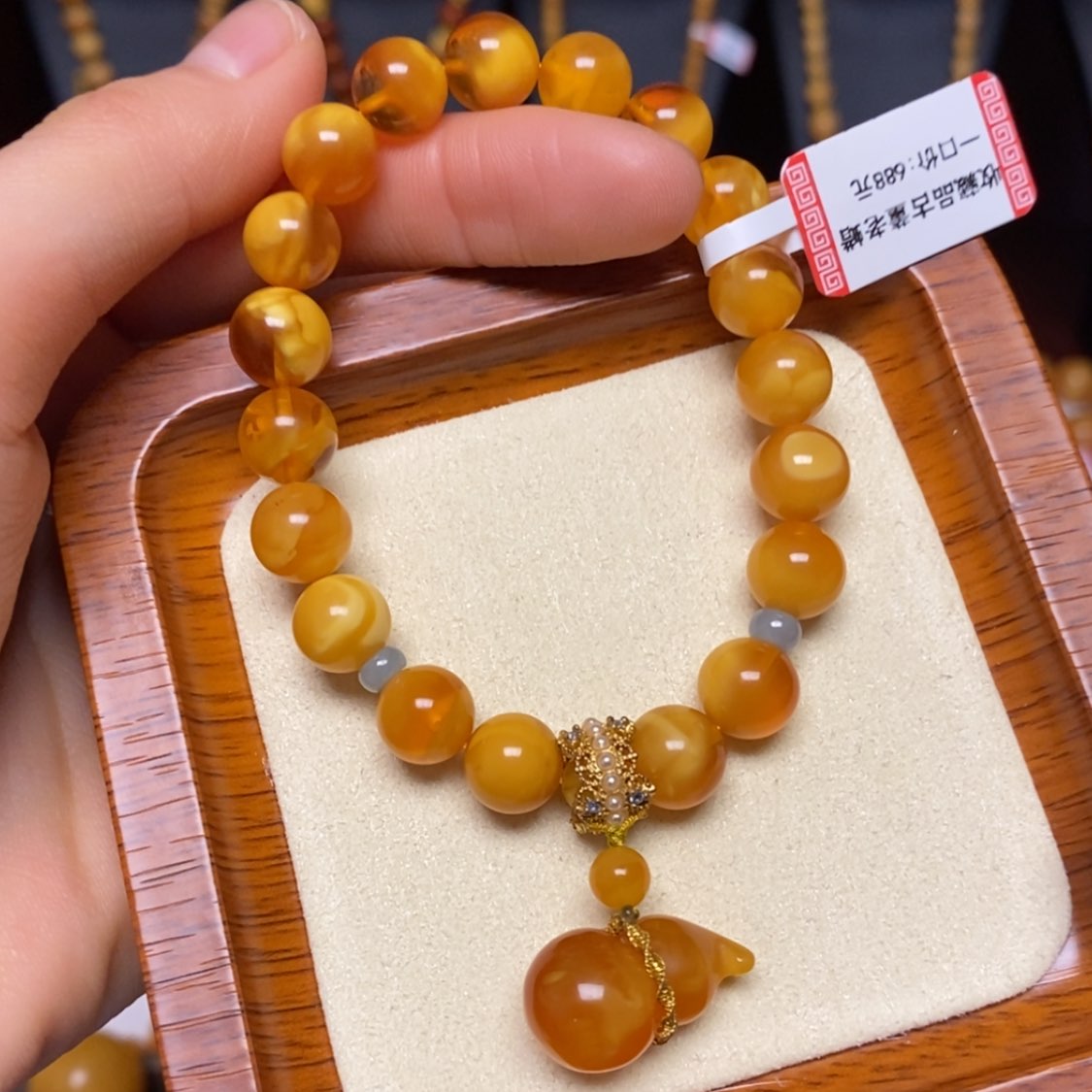 【闪购商品】蜜蜡手链未镶嵌手串