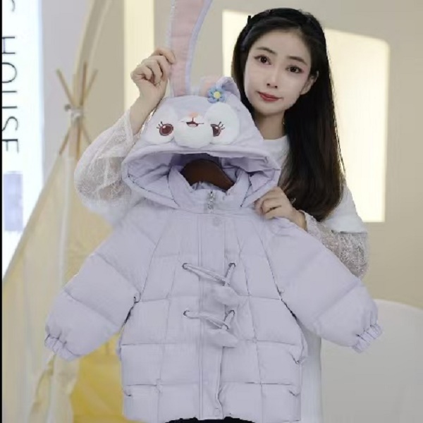 Disney/迪士尼星黛露女童羽绒服秋冬加绒加厚保暖外套儿童童装