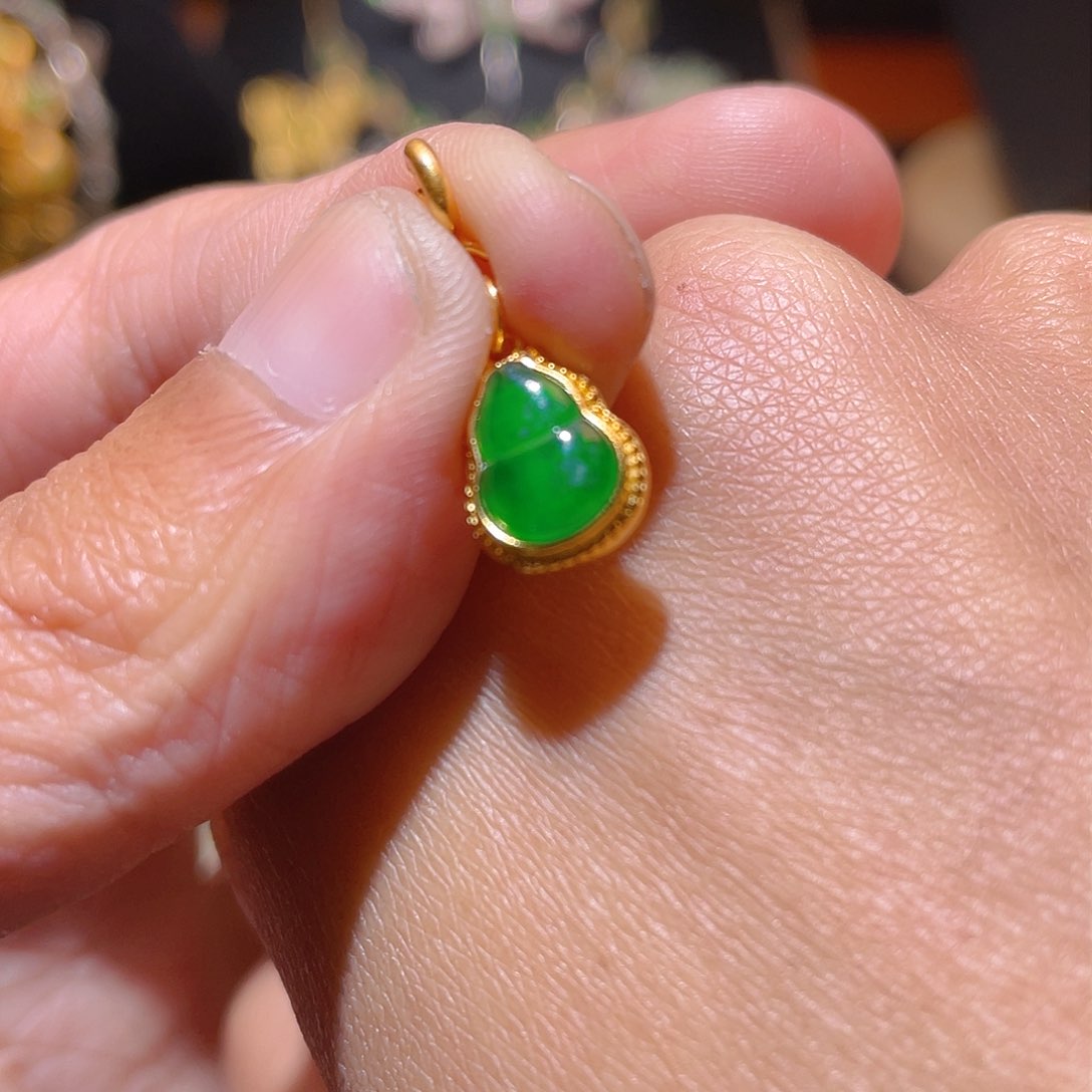 翡翠吊坠(不含链)银S925镶嵌